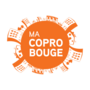 Cercle orange représentant le logo de Ma Copro Bouge