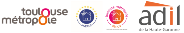 Logo de Toulouse Métropole, I Heros, TM Renov et Adil 31