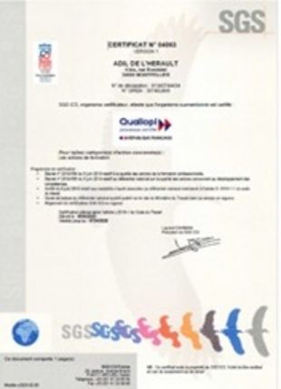 Consulter le certificat Qualiopi de l'ADIL34