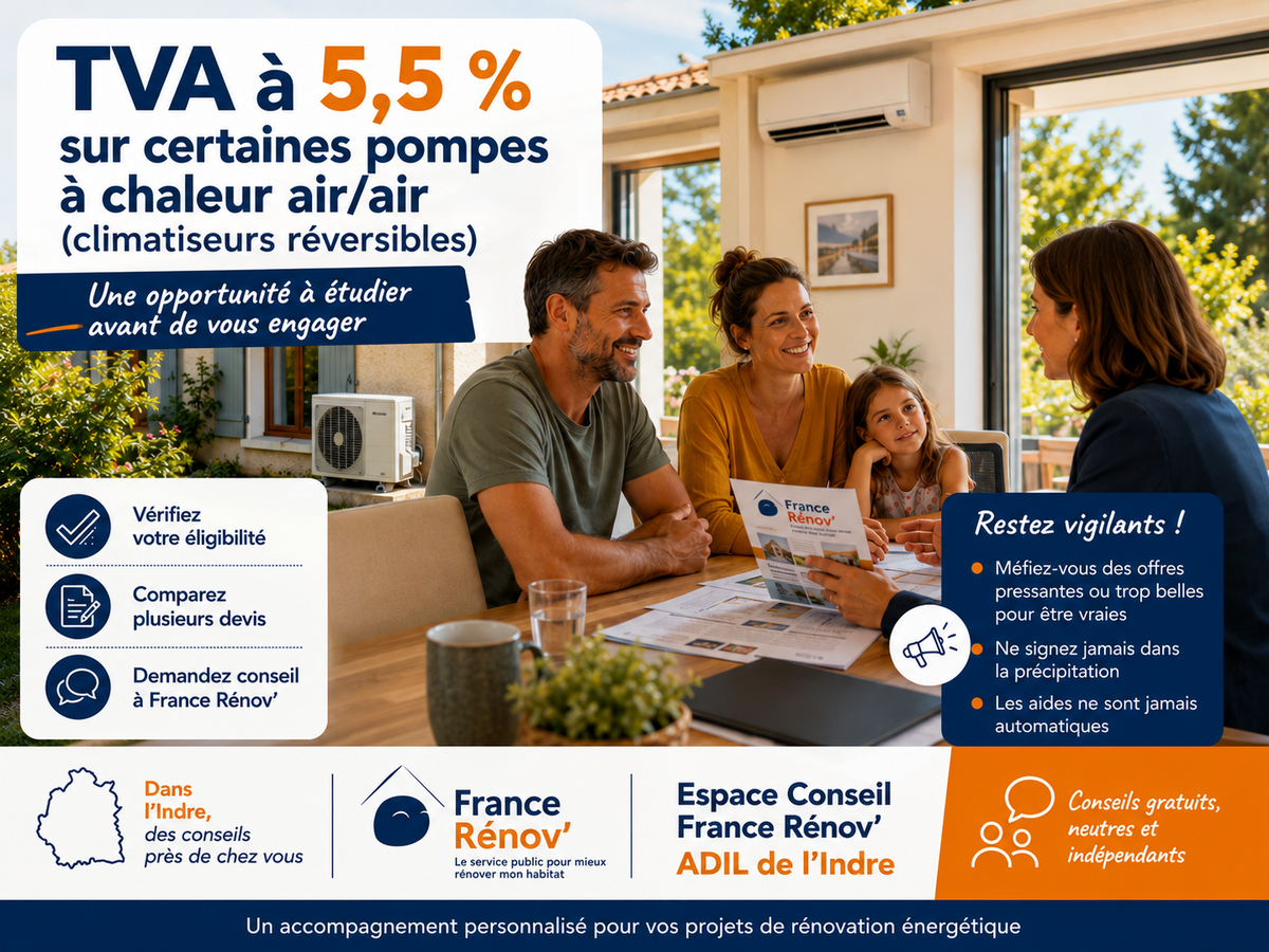 Visuel TVA 5.5% pompes à chaleur