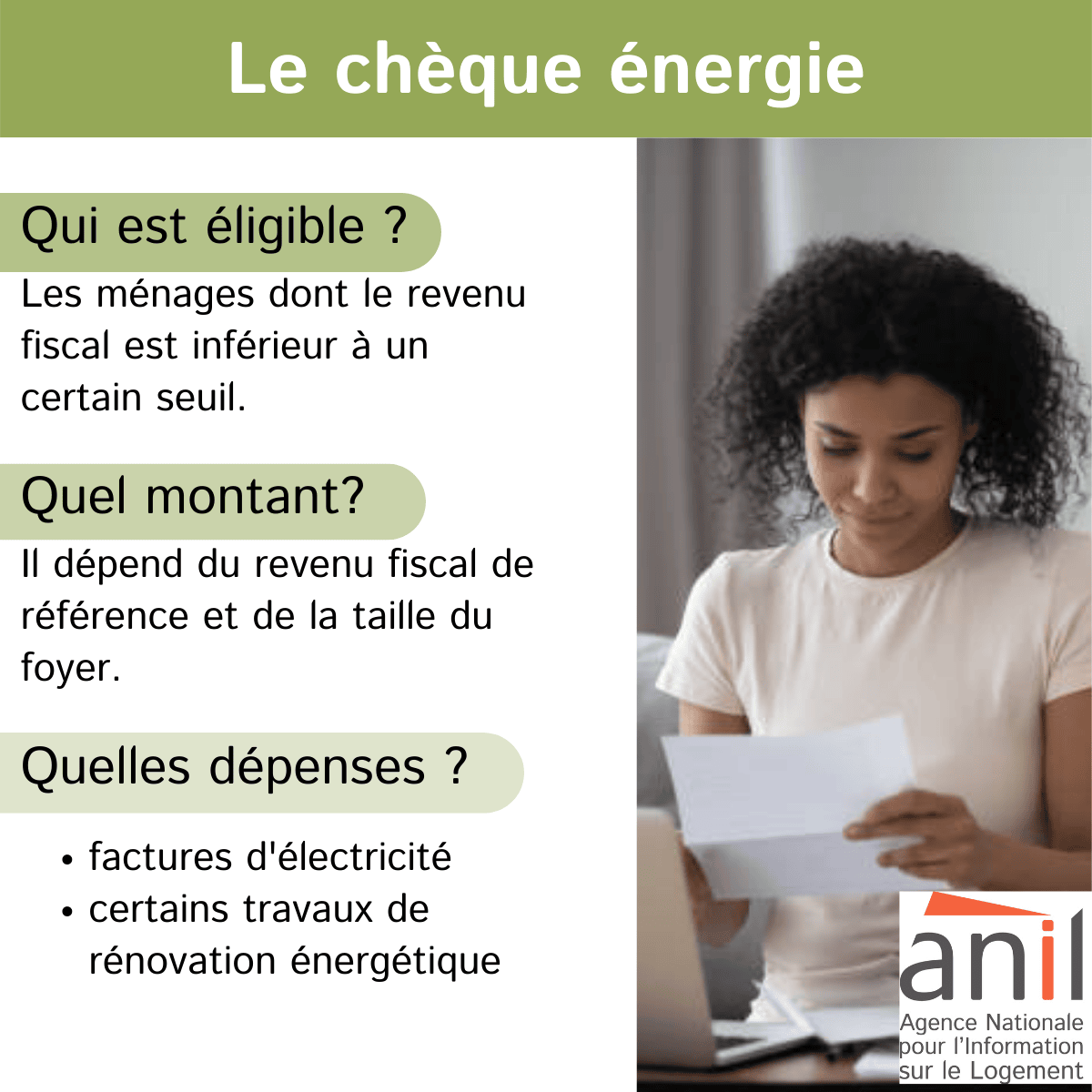 le cheque energie ANIL