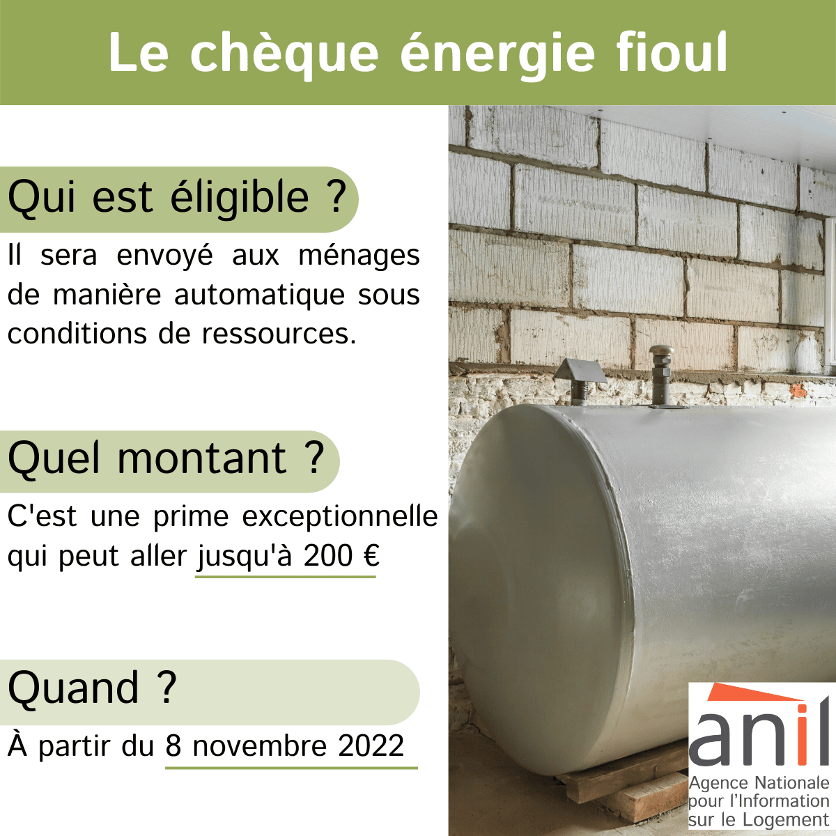 Chèque énergie fioul